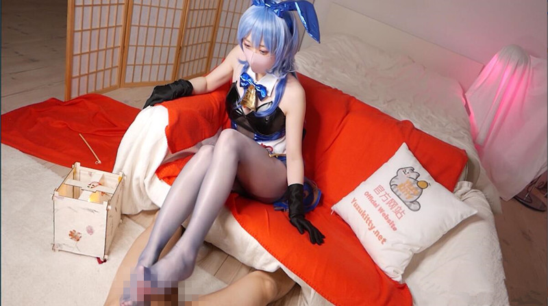 柚子猫Yuzukitty-1月21日兔女郎甘雨：兔年的诱惑献礼[1v/911M]